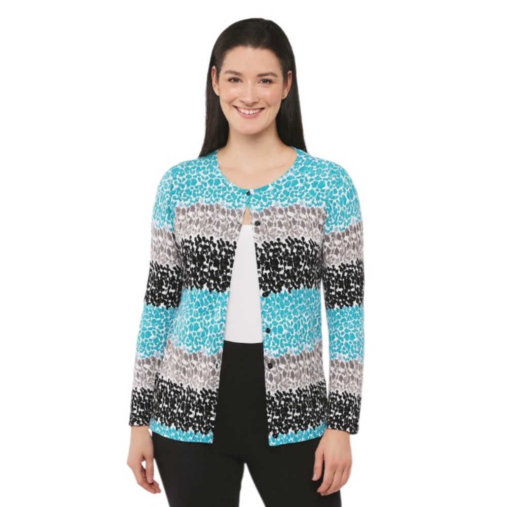 Joseph‎ A cardigan with artsy print women’s size medium M